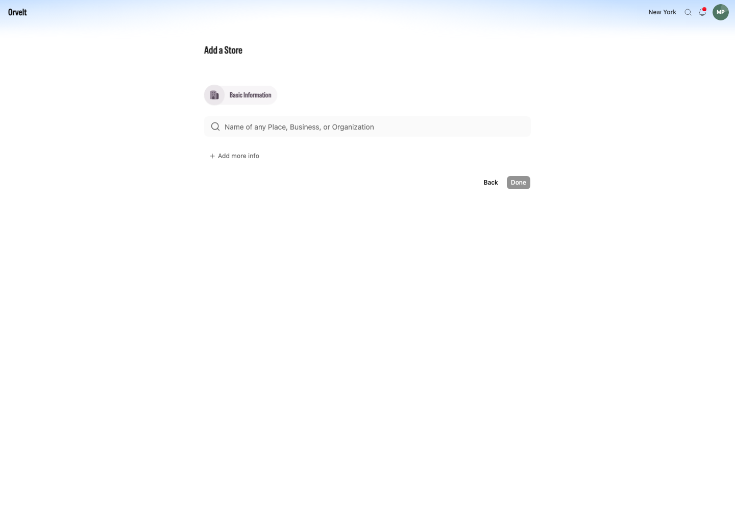 The Suggest a Store page has one text area for describing a store candidate.